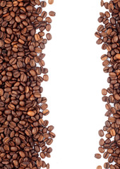 Brown roasted coffee beans