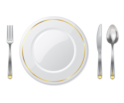 place setting - vector illustration