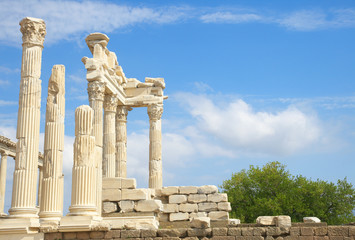 Trajan temple in Pergamon Turkey