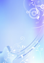 Goldfloral background