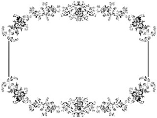 vintage floral frame with copyspace