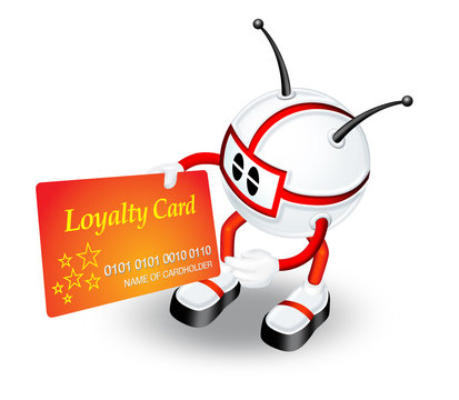 holding loyalty card
