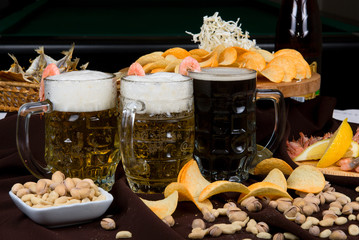 Beer and snacks set