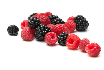 blackberry and raspberry