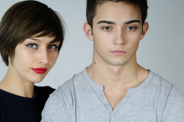 woman smiling and handsome man