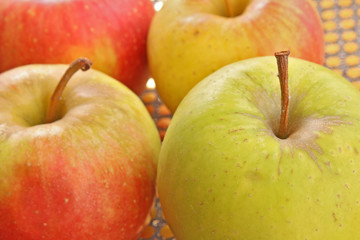 Lots of color ripe apple