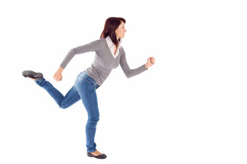Woman in Running Pose