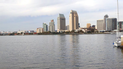 A panoramic view of San Diego skyline.