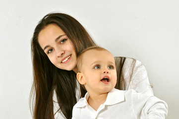 Young girl and her little brother