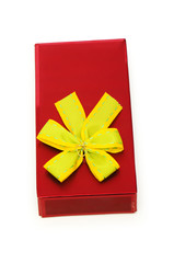 Gift box isolated on the white background