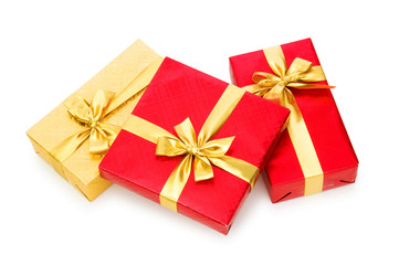 Gift box isolated on the white background