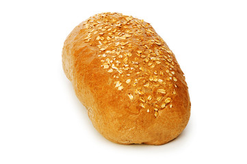 Fresh bread isolated on the white background
