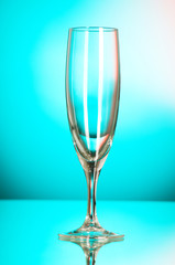 Wine glasses against colourful background