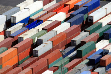 Containers in the harbor