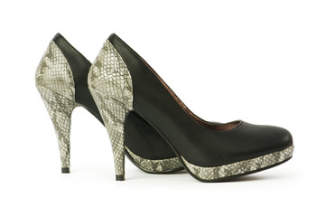 Woman shoes isolated on the white background