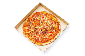 Pizza isolated on the white background
