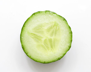 green sliced cucumber