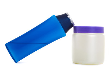 set of cosmetic means on care of hair and a skin