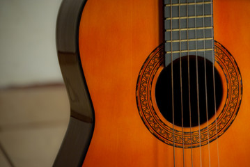 Obraz premium Classic guitar close up