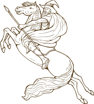 Wizard riding horse