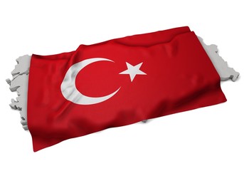 Flagge über Türkei