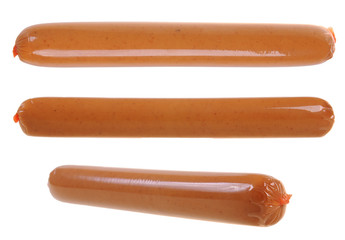 Sausages isolated on white background
