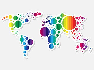 colorful world map