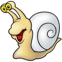 Smiling Snail - cartoon illustration