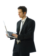 homme d'affaire et portable 13