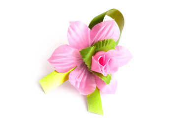 artificial pink flower