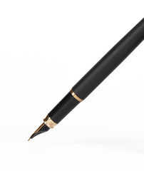 Ink pen with a feather