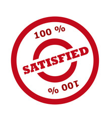 100 percent sastisfied stamp