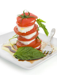 Caprese Salad with Fork