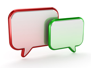 Speech bubbles for internet forums design