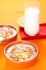 tasty cinnamon rice pudding dessert