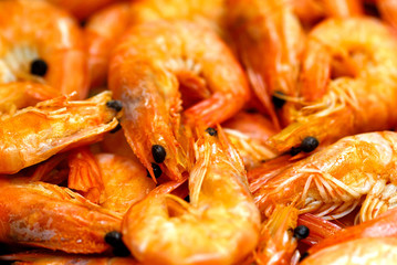 fried shrimps background