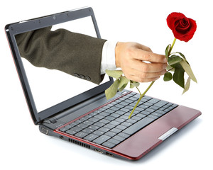 Hand with rose