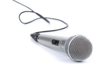 Silver microphone