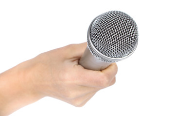 Silver microphone