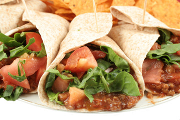 Colorful mexican food
