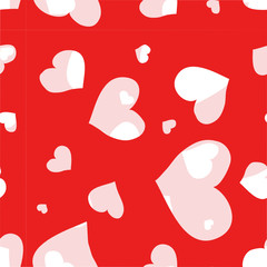 The hearts background. Seamless vector textures.
