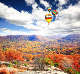 The foliage scenery from the top of Bear Mountain