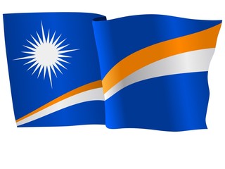 Fototapeta premium waiving flag of Marshall Islands