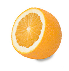 Orange section isolated on white background
