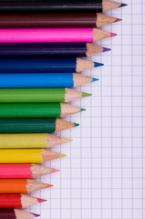 Multicolor pencils on paper