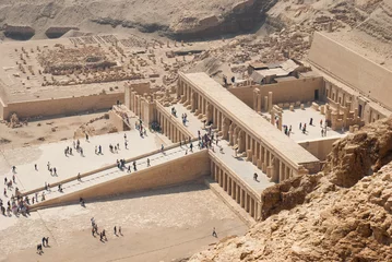 Papier Peint photo Egypte temple d& 39 Hatchepsout vu d& 39 en haut
