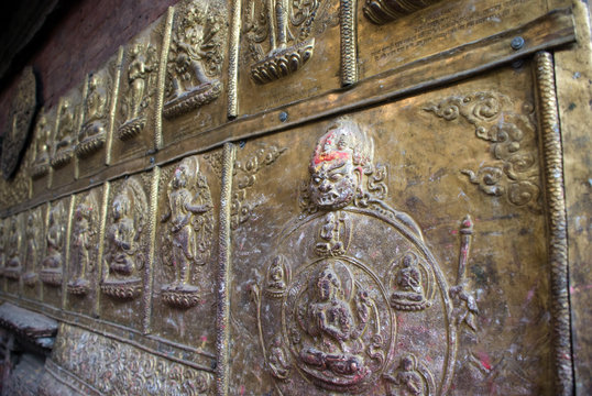 Hindu mural in Seto Machhendranarth Templer,Kathmandu
