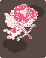 little cupid is ready to shoot love arrow