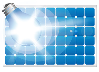 Obraz premium Lampadina e fotovoltaico