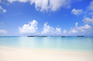 Fototapeta na wymiar plaża z Malediwów